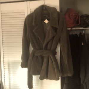 New never worn lush olive green belted coat